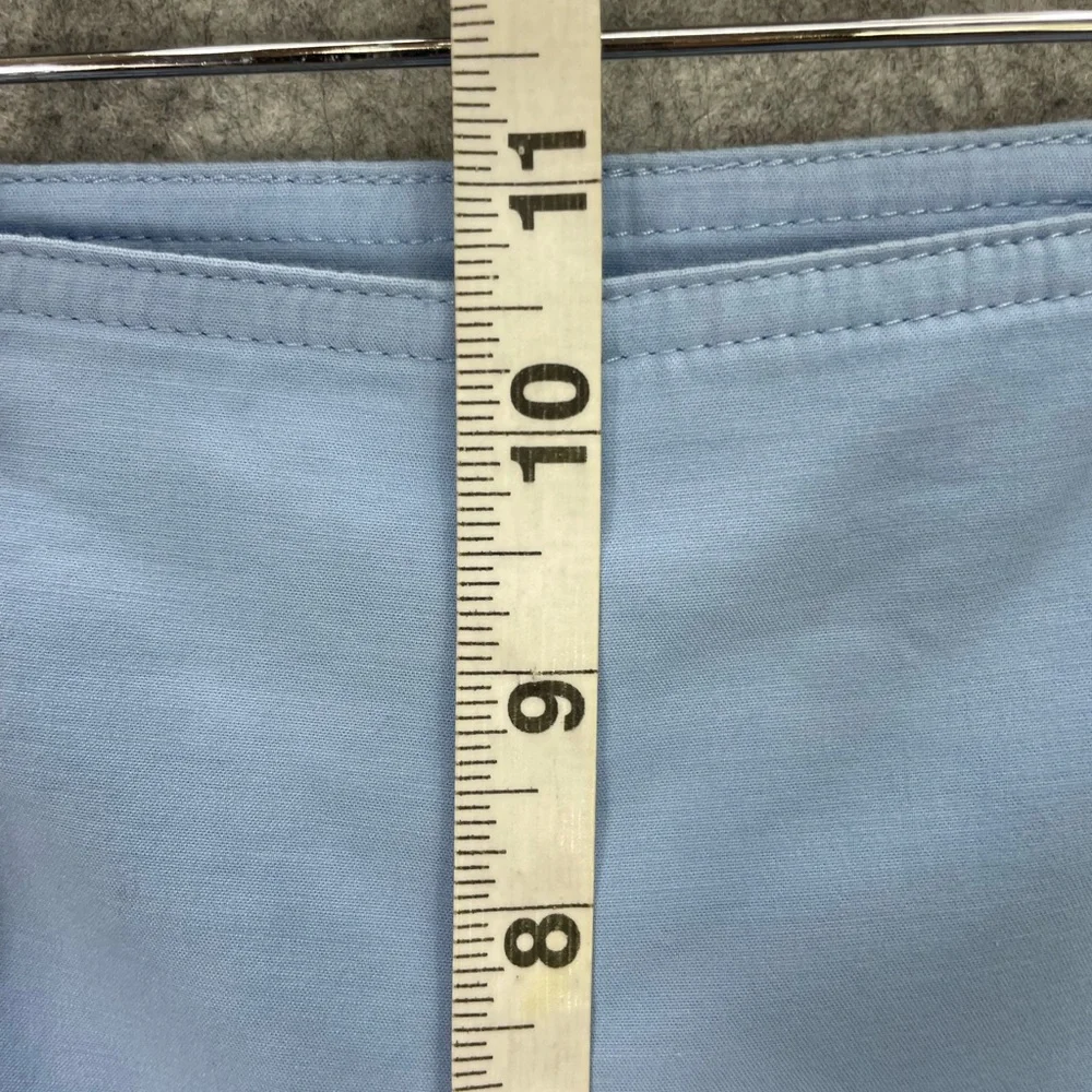 St. John Pants Womens 10 Pastel Blue Cropped Ankle Side Zip Dressy Made in USA